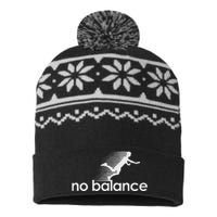 Funny No Balance New Balance Funny USA-Made Snowflake Beanie