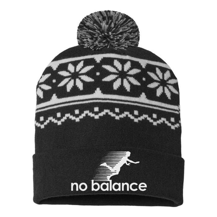 Funny No Balance New Balance Funny USA-Made Snowflake Beanie