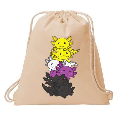 Flag Non Binary Pride Lgbtq Axolotl Drawstring Bag