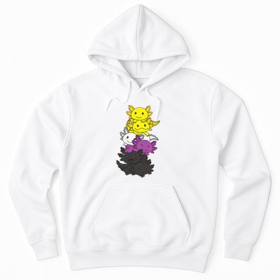 Flag Non Binary Pride Lgbtq Axolotl Hoodie