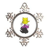 Flag Non Binary Pride Lgbtq Axolotl Metallic Star Ornament