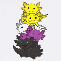 Flag Non Binary Pride Lgbtq Axolotl Baby Bodysuit