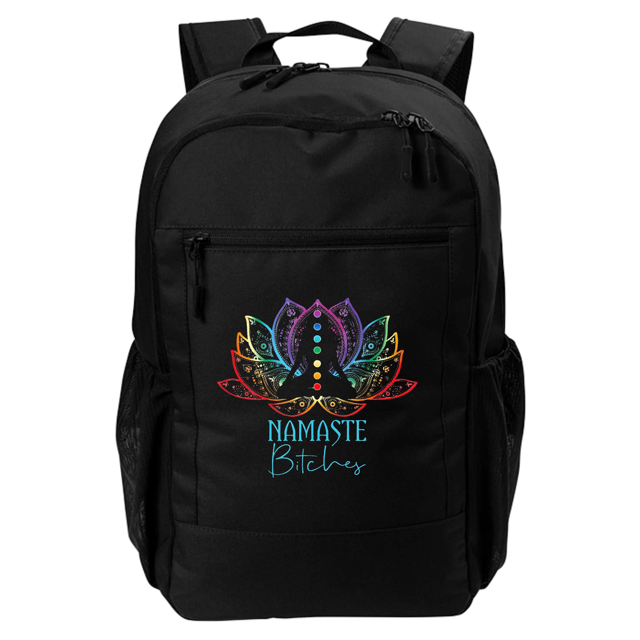 Funny Namaste Bitches Spiritual Sarcasm Zen Yoga Lover Gift Backpack
