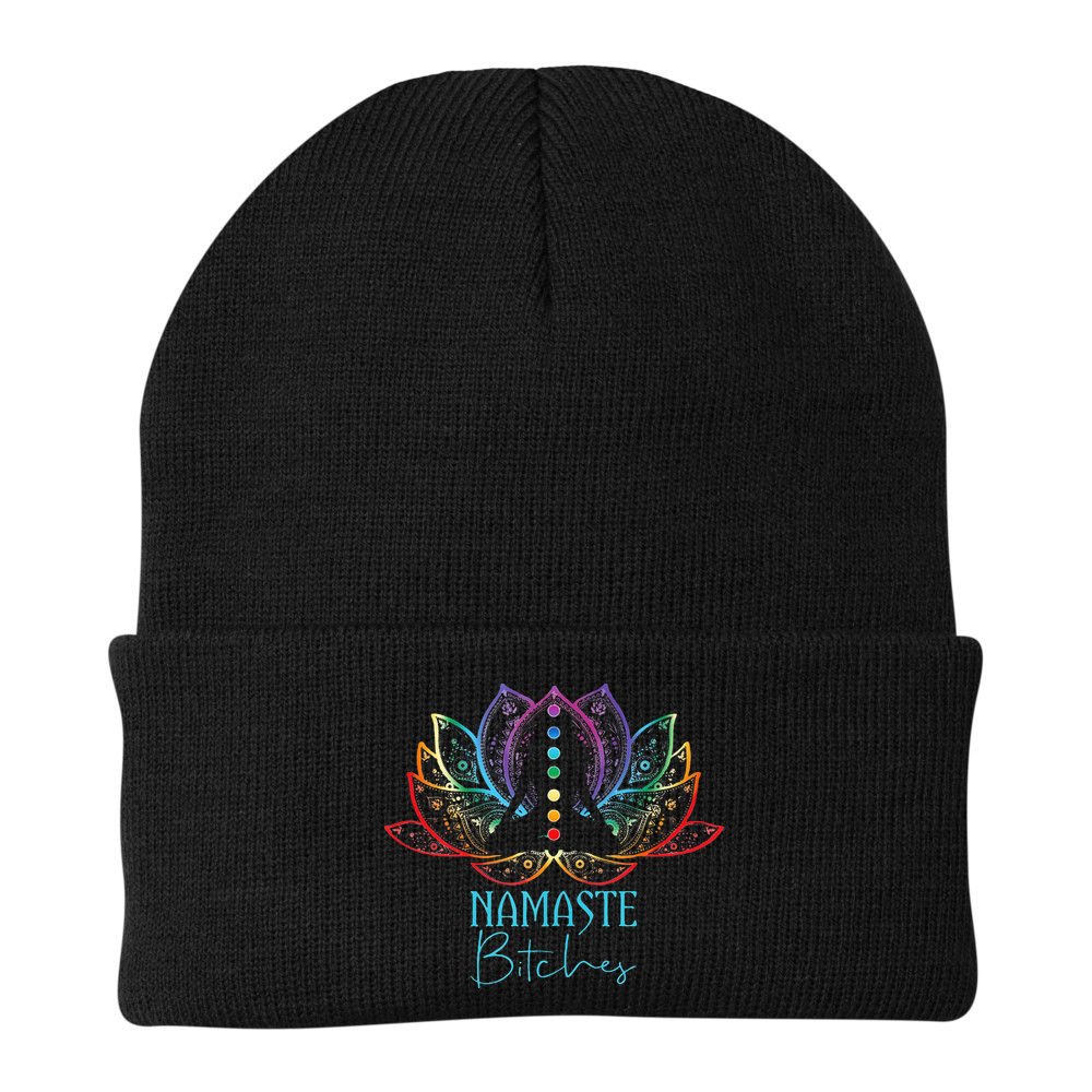Funny Namaste Bitches Spiritual Sarcasm Zen Yoga Lover Gift Beanie