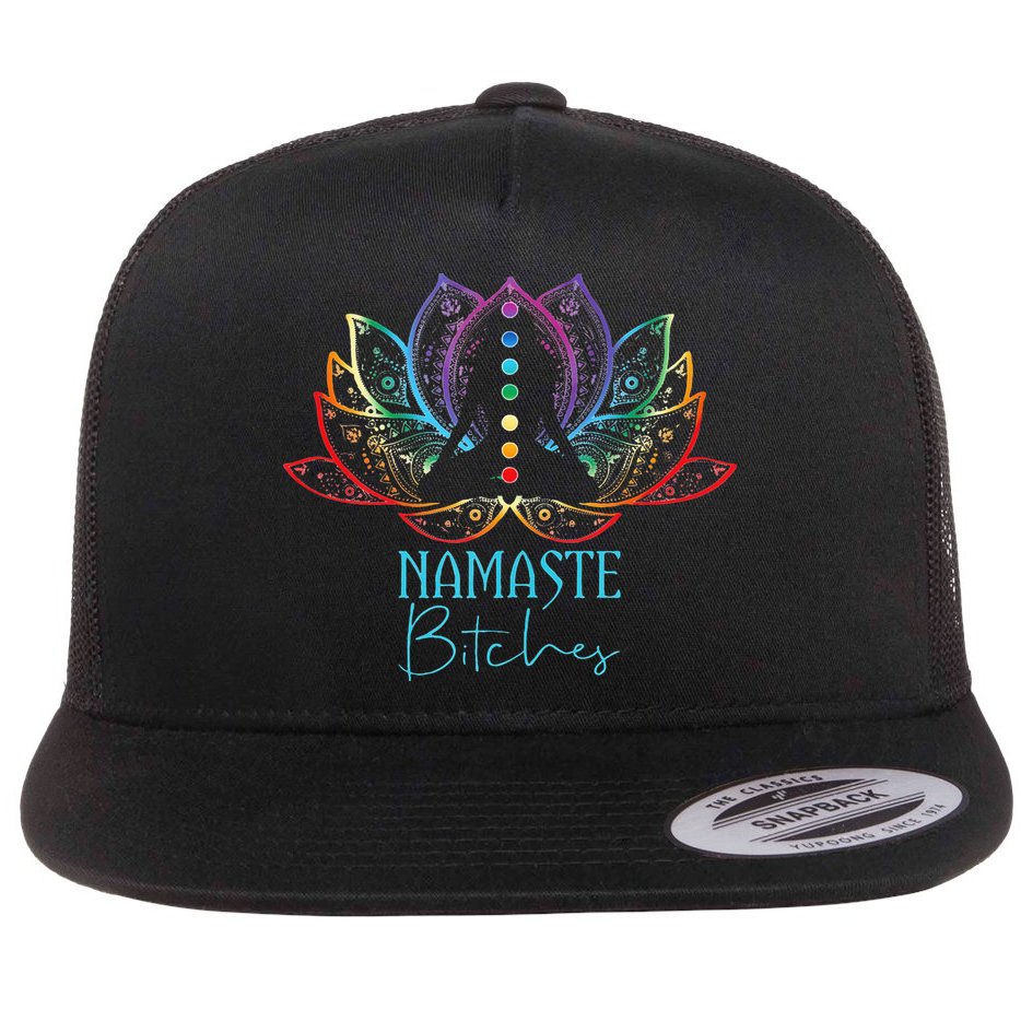 Funny Namaste Bitches Spiritual Sarcasm Zen Yoga Lover Gift Flat Bill Trucker Hat