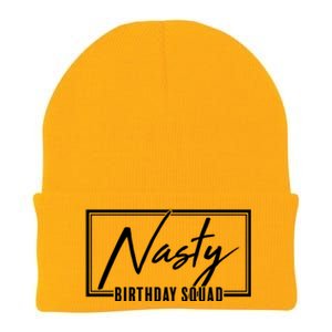 Funny Nasty Birthday Squad Matching Group Shirts Knit Cap Winter Beanie