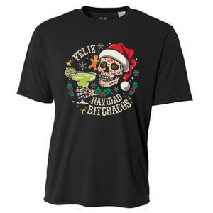 Feliz Navidad Bitchachos Funny Skull Spanish Merry Christmas Cooling Performance Crew T-Shirt