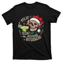 Feliz Navidad Bitchachos Funny Skull Spanish Merry Christmas T-Shirt