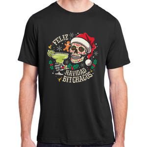 Feliz Navidad Bitchachos Funny Skull Spanish Merry Christmas Adult ChromaSoft Performance T-Shirt