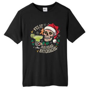 Feliz Navidad Bitchachos Funny Skull Spanish Merry Christmas Tall Fusion ChromaSoft Performance T-Shirt