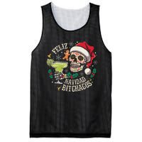 Feliz Navidad Bitchachos Funny Skull Spanish Merry Christmas Mesh Reversible Basketball Jersey Tank