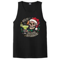 Feliz Navidad Bitchachos Funny Skull Spanish Merry Christmas PosiCharge Competitor Tank