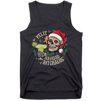 Feliz Navidad Bitchachos Funny Skull Spanish Merry Christmas Tank Top