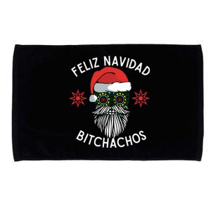 Feliz Navidad Bitchachos Funny Spanish Merry Christmas Microfiber Hand Towel