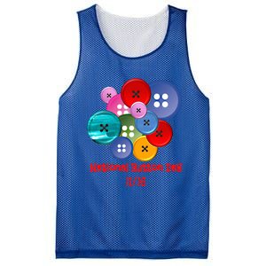 Fun National Button Day For Seamstress And Those Who Sew Gift Mesh Reversible Basketball Jersey Tank