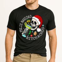 Feliz Navidad Bitchachos Funny Skull Spanish Cooling Performance Crew T-Shirt