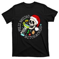 Feliz Navidad Bitchachos Funny Skull Spanish T-Shirt