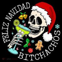 Feliz Navidad Bitchachos Funny Skull Spanish T-Shirt