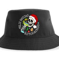 Feliz Navidad Bitchachos Funny Skull Spanish Sustainable Bucket Hat