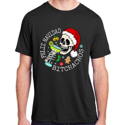 Feliz Navidad Bitchachos Funny Skull Spanish Adult ChromaSoft Performance T-Shirt