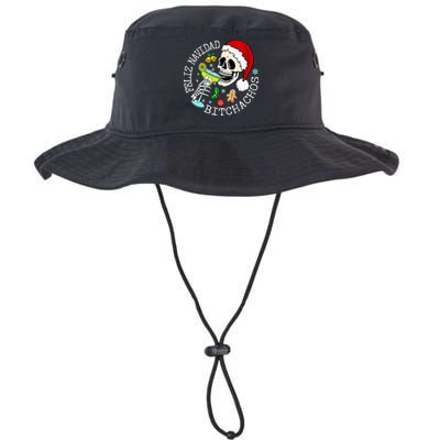 Feliz Navidad Bitchachos Funny Skull Spanish Bucket Hat