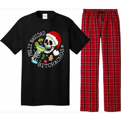 Feliz Navidad Bitchachos Funny Skull Spanish Pajama Set