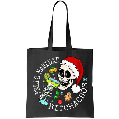 Feliz Navidad Bitchachos Funny Skull Spanish Bag