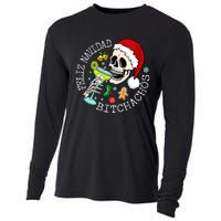 Feliz Navidad Bitchachos Funny Skull Spanish Cooling Performance Long Sleeve Crew