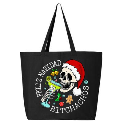 Feliz Navidad Bitchachos Funny Skull Spanish 25L Jumbo Tote