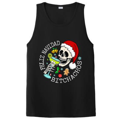 Feliz Navidad Bitchachos Funny Skull Spanish PosiCharge Competitor Tank