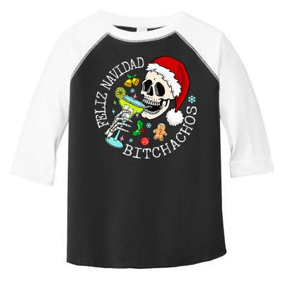Feliz Navidad Bitchachos Funny Skull Spanish Toddler Fine Jersey T-Shirt