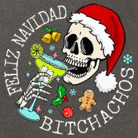 Feliz Navidad Bitchachos Funny Skull Spanish Cotton Canvas Backpack