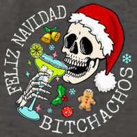 Feliz Navidad Bitchachos Funny Skull Spanish Vector Backpack