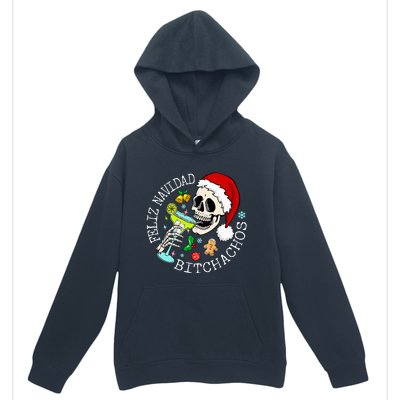 Feliz Navidad Bitchachos Funny Skull Spanish Urban Pullover Hoodie