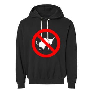 Funny No Bullshit Garment-Dyed Fleece Hoodie