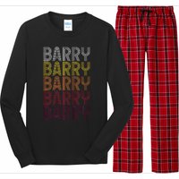 First Name Barry Vintage Barry Long Sleeve Pajama Set