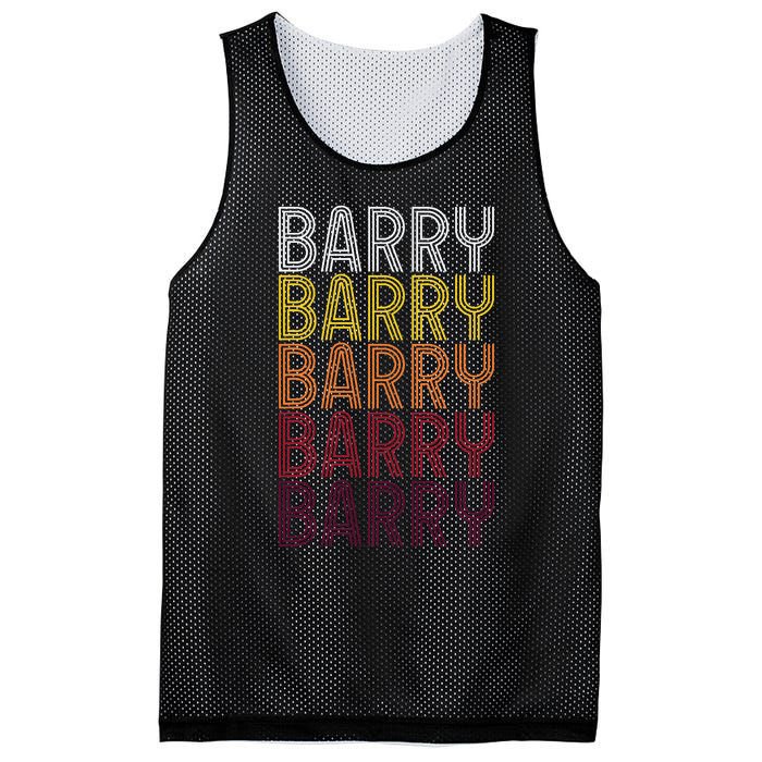 First Name Barry Vintage Barry Mesh Reversible Basketball Jersey Tank