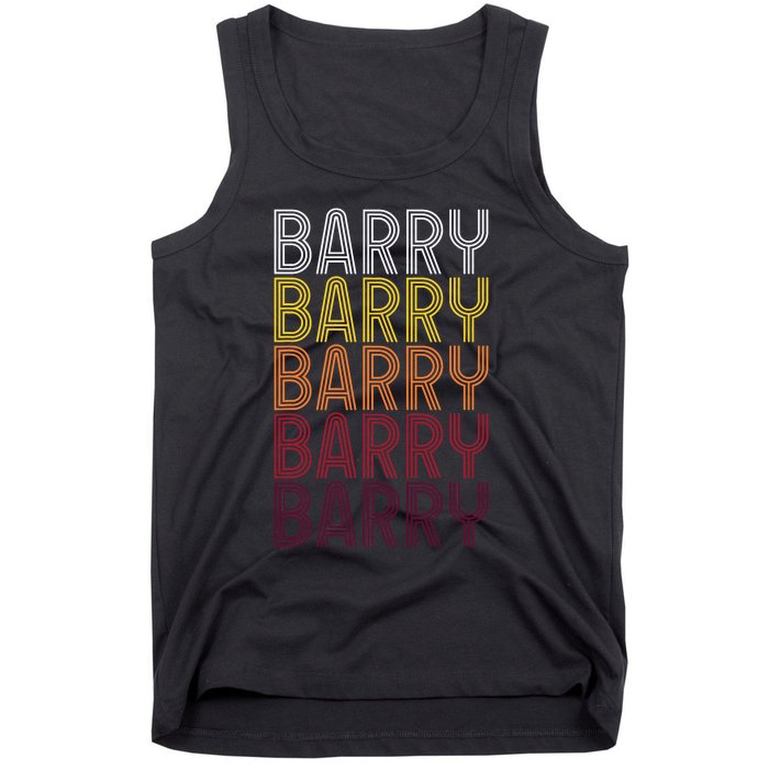 First Name Barry Vintage Barry Tank Top