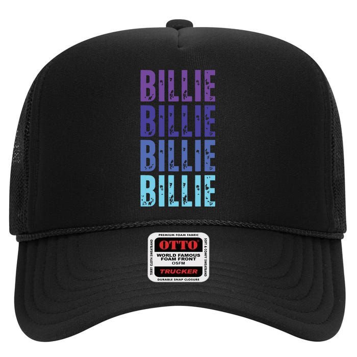 First Names Billie High Crown Mesh Back Trucker Hat