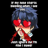 Funny Nose Bleed Anime Perv Simp Otaku Manga Anime Humor Backpack