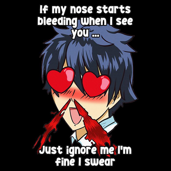 Funny Nose Bleed Anime Perv Simp Otaku Manga Anime Humor Backpack