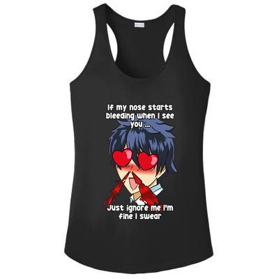 Funny Nose Bleed Anime Perv Simp Otaku Manga Anime Humor Ladies PosiCharge Competitor Racerback Tank