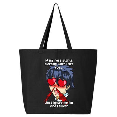 Funny Nose Bleed Anime Perv Simp Otaku Manga Anime Humor 25L Jumbo Tote