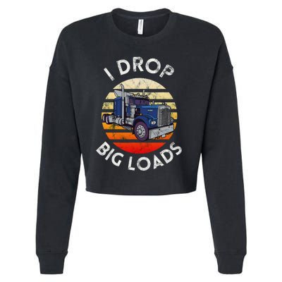 Funny  Novelty Big Rig Truck Drivers Trucker  Cropped Pullover Crew