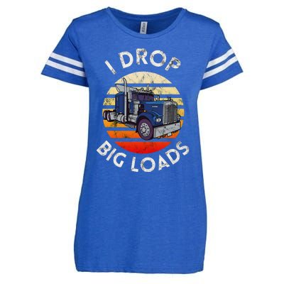 Funny  Novelty Big Rig Truck Drivers Trucker  Enza Ladies Jersey Football T-Shirt