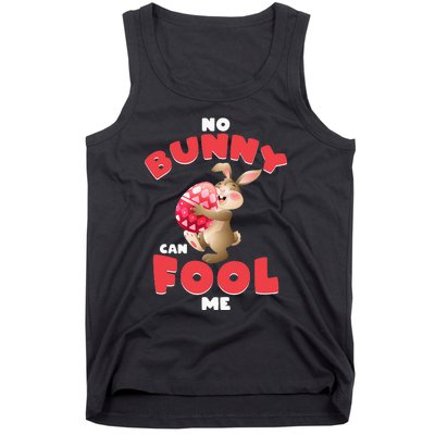 Funny No Bunny Can Fool Me Happy Easter Day April Fool's Day Tank Top