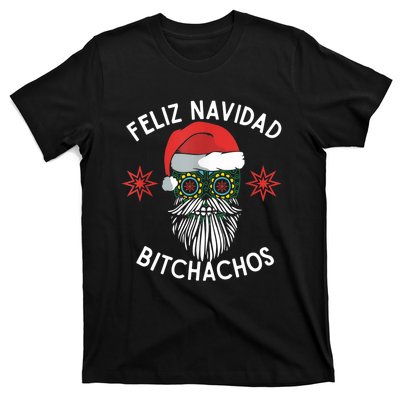 Feliz Navidad Bitchachos Funny Spanish Merry Christmas Skull TShirt T-Shirt