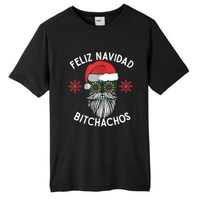 Feliz Navidad Bitchachos Funny Spanish Merry Christmas Skull TShirt Tall Fusion ChromaSoft Performance T-Shirt