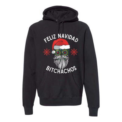 Feliz Navidad Bitchachos Funny Spanish Merry Christmas Skull TShirt Premium Hoodie