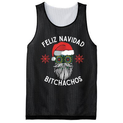 Feliz Navidad Bitchachos Funny Spanish Merry Christmas Skull TShirt Mesh Reversible Basketball Jersey Tank